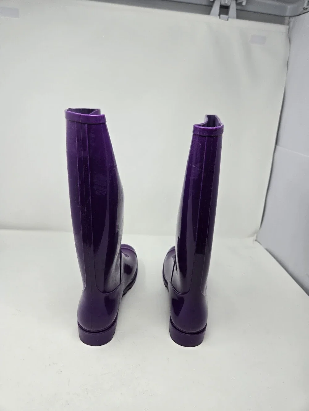 Arizona Winston Size 10 Womens Purple Calf Length Rainboot Rubber Shiny Used